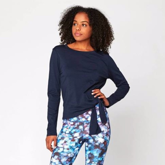Threads 4 Thought Kimber Long Sleeve Tie Top - Picture 1 of 4